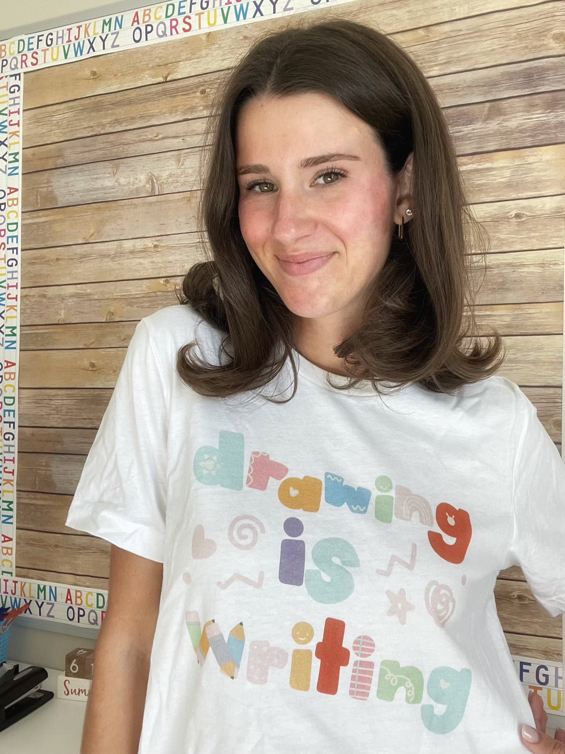 Drawing is Writing Kindergarten PreK Teacher Tshirt