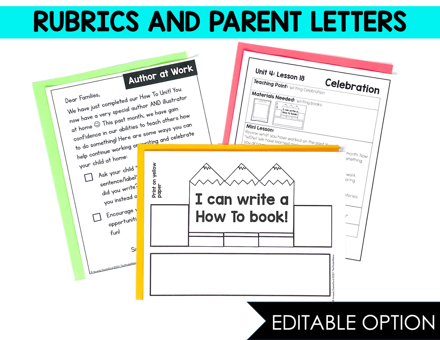 How to Unit for Kindergarten Writing