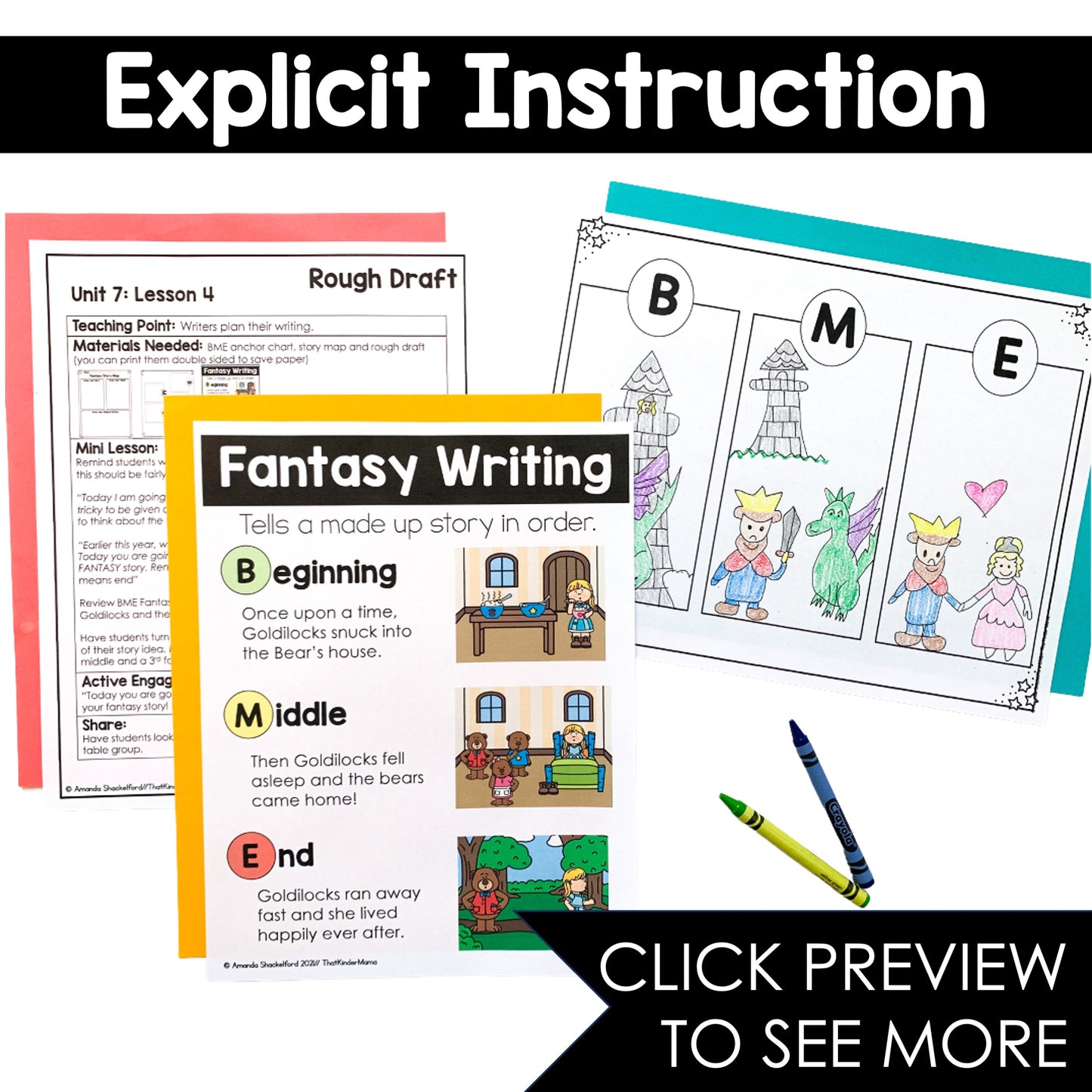 Kindergarten Fairy Tale Writing Unit Fantasy Writing