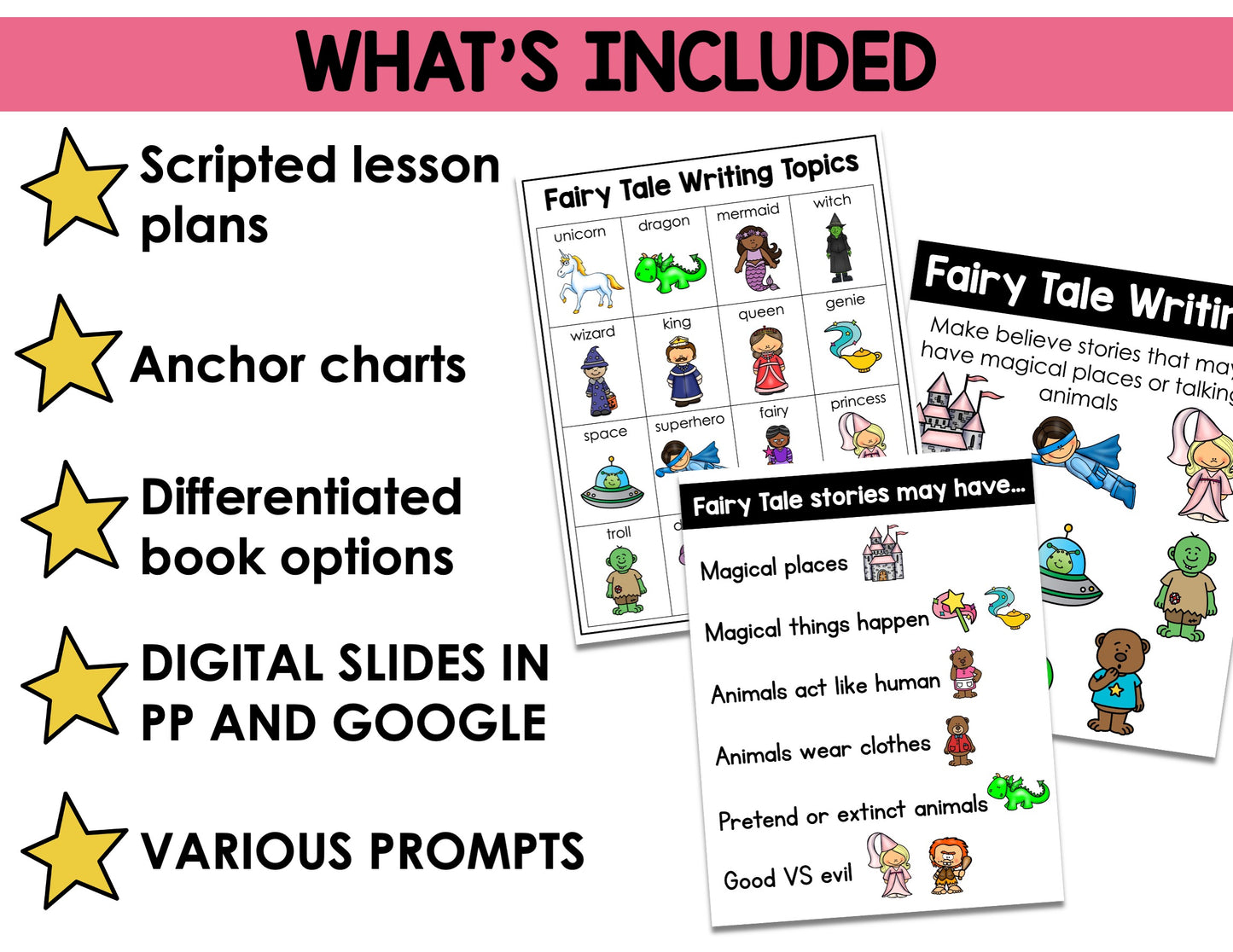 Kindergarten Fairy Tale Writing Unit Fantasy Writing