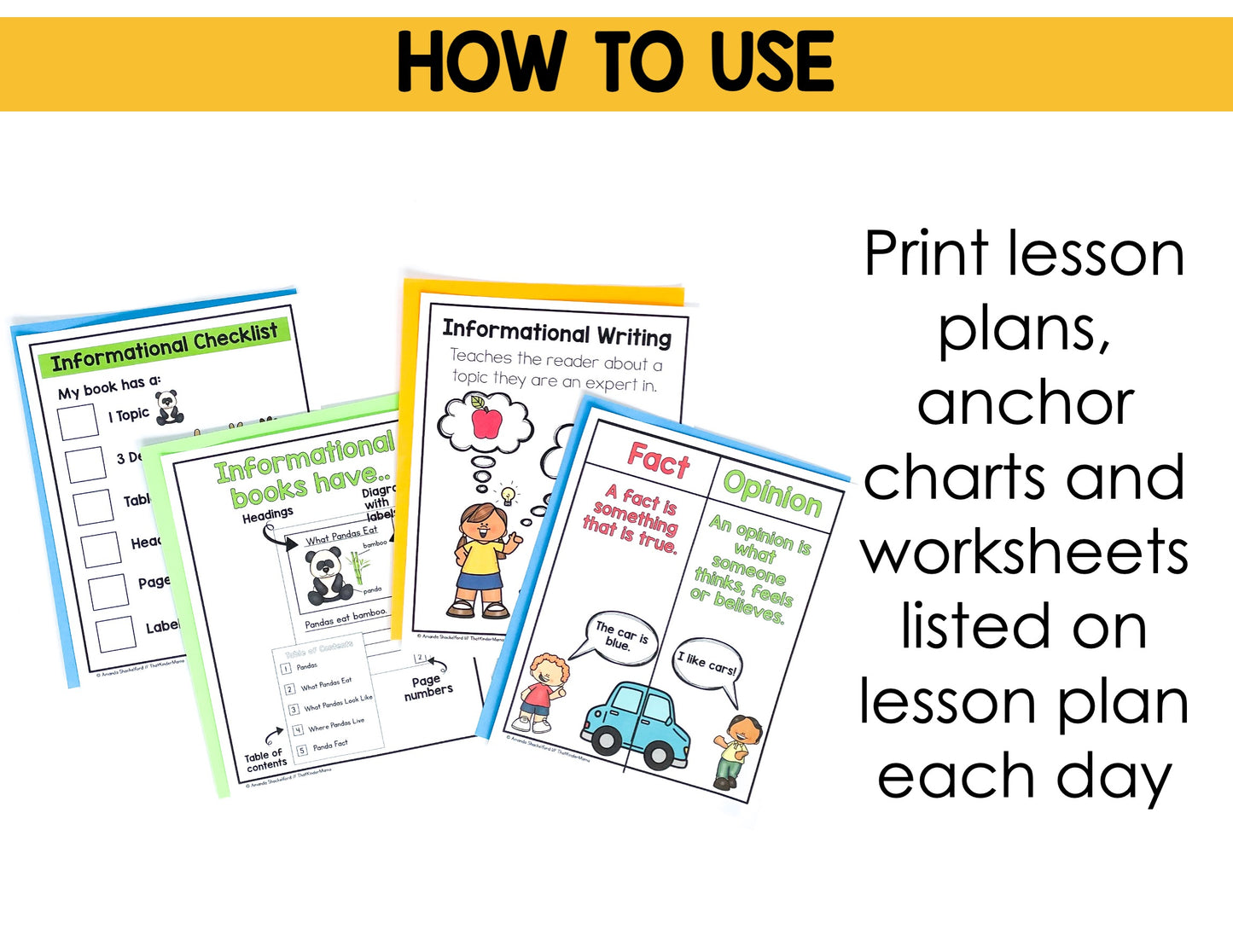 Informational Unit for Kindergarten Writing