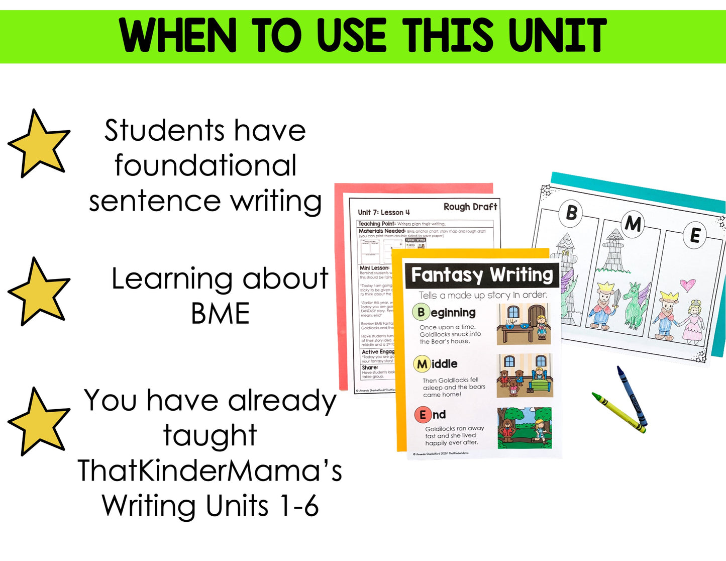 Kindergarten Fairy Tale Writing Unit Fantasy Writing