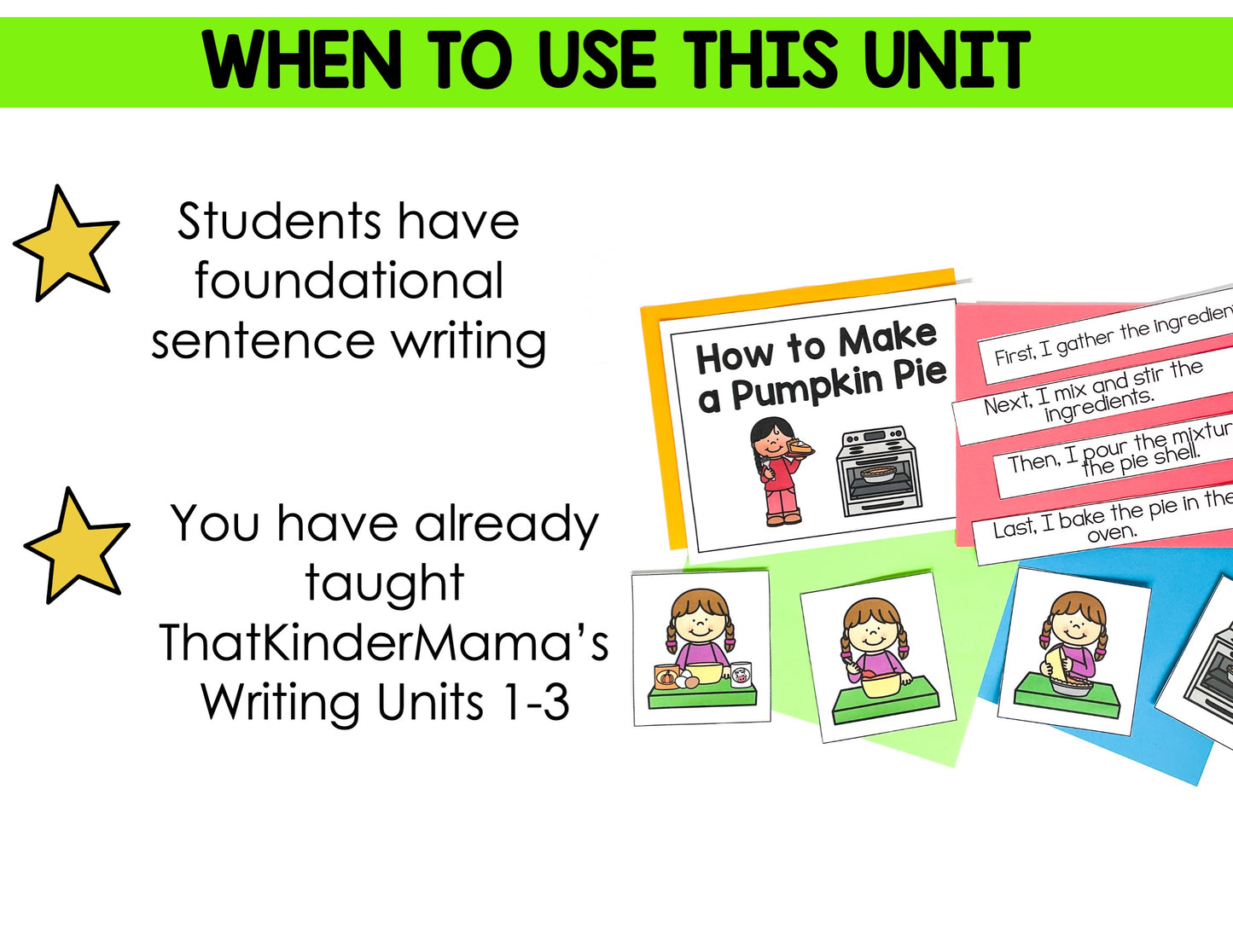 How to Unit for Kindergarten Writing