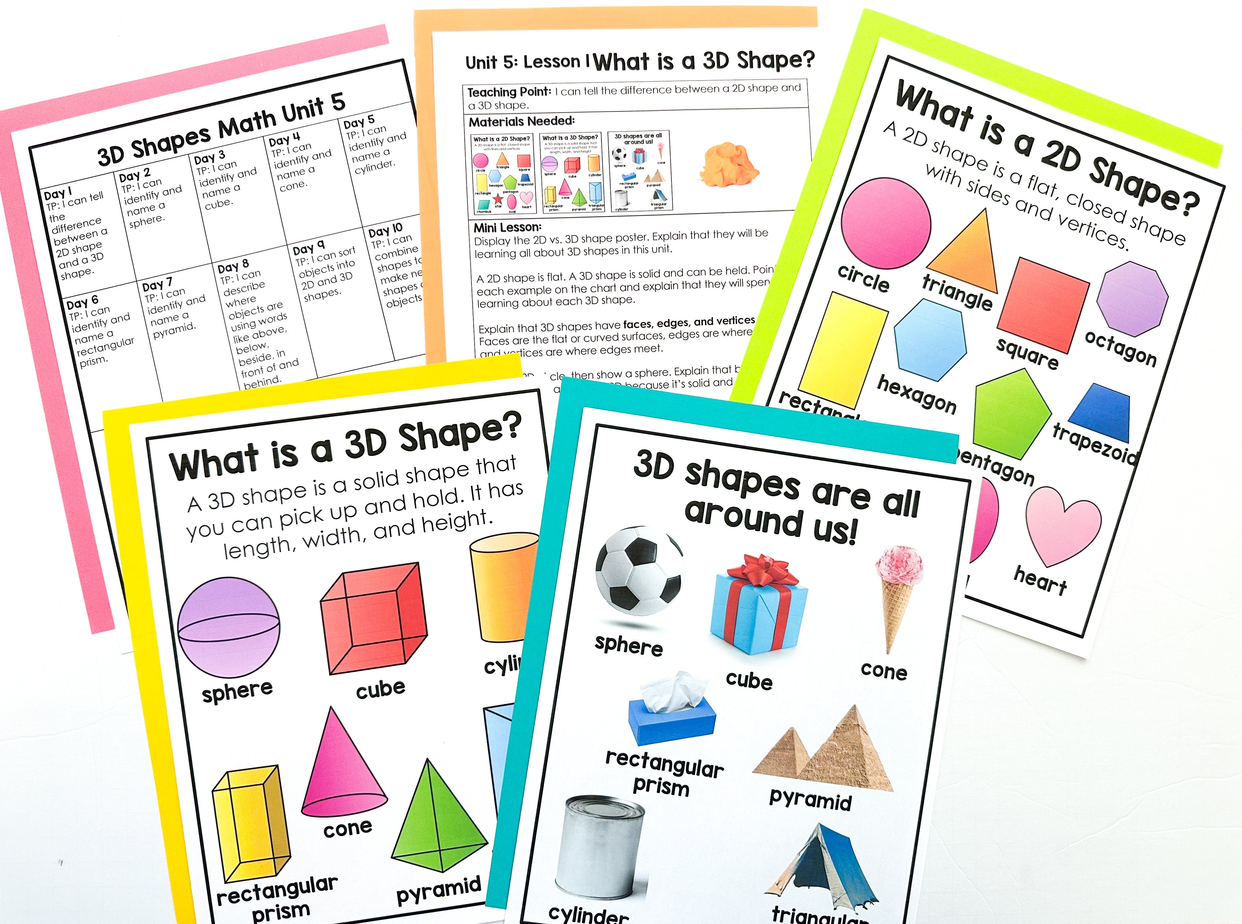 Understanding Shape Activity Shapes Come to Life: A 2-Week 3D Shapes Unit for Kindergarten ...
