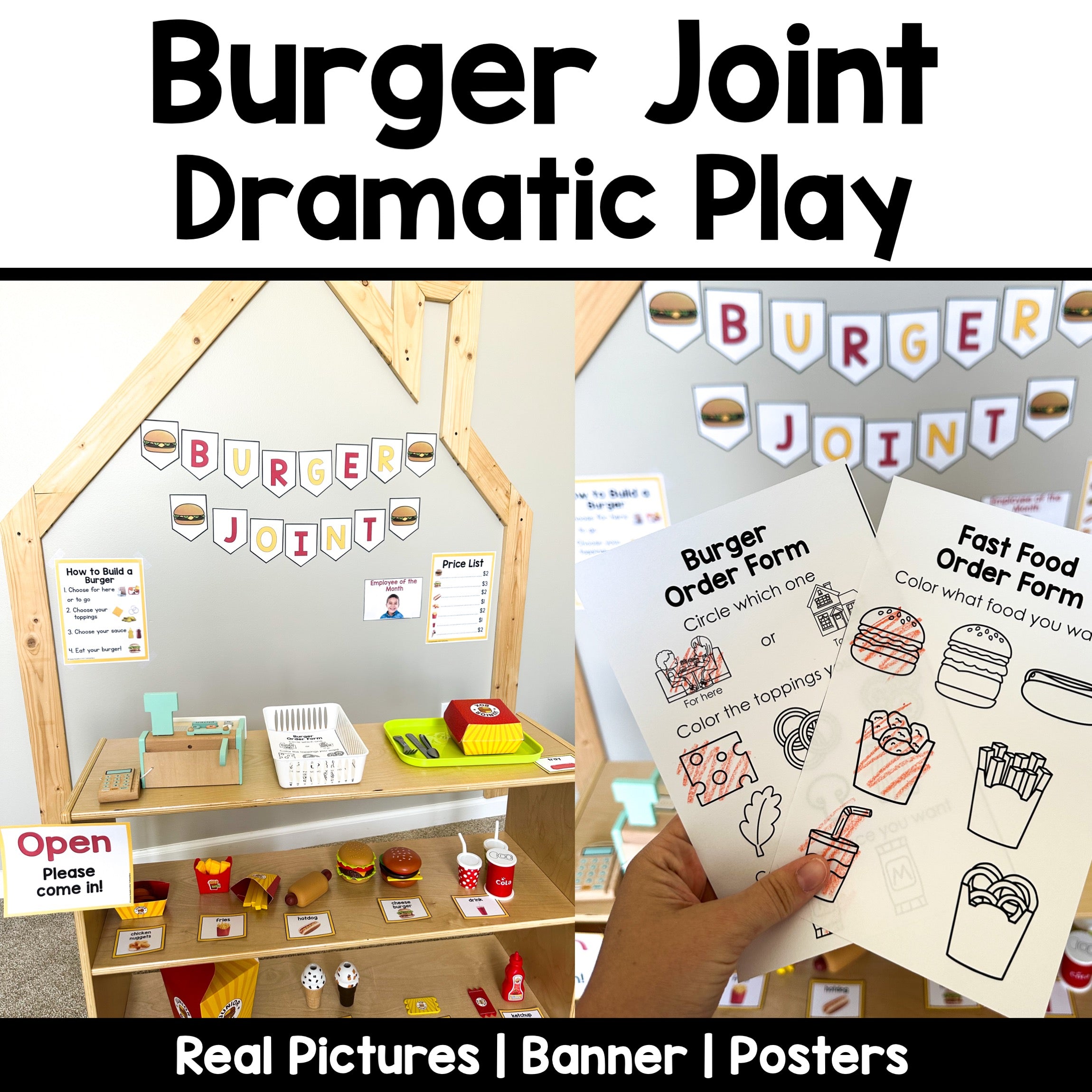 Burger Joint Dramatic Play | Real Pictures