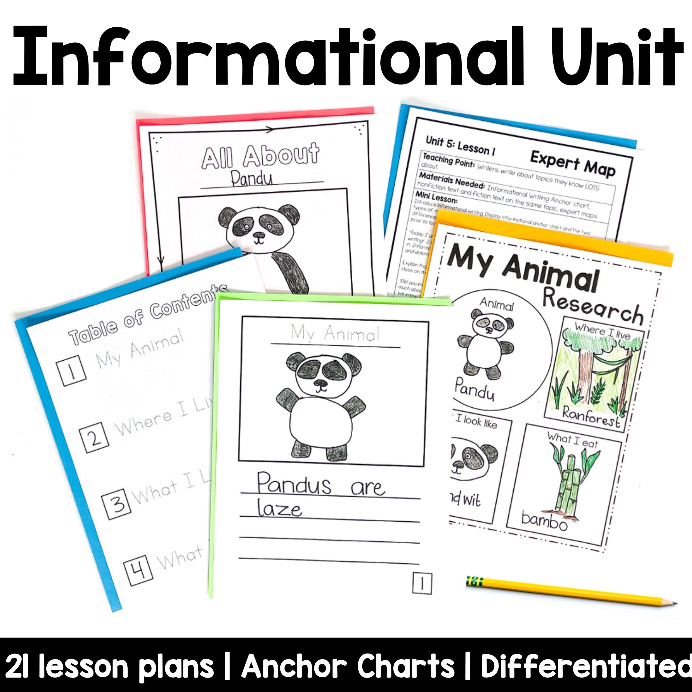 Informational Unit for Kindergarten Writing