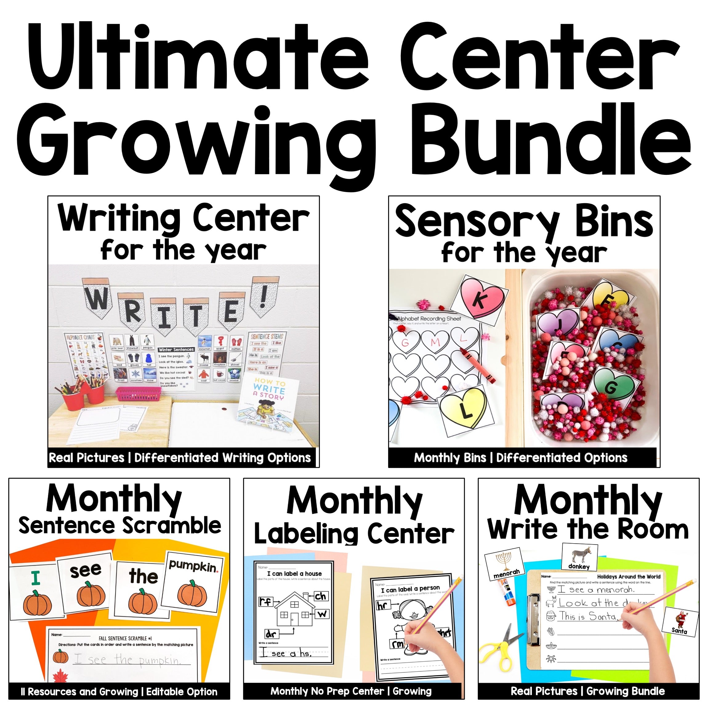 ULTIMATE KINDERGARTEN CENTER ALL YEAR LONG BUNDLE