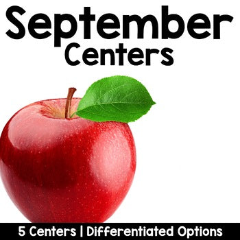 September Reading Centers for Kindergarten