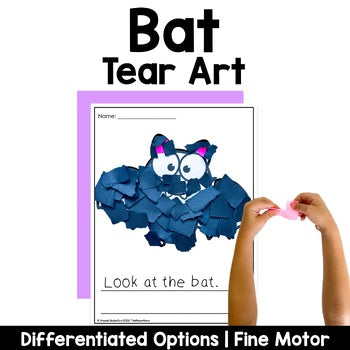 Bat Tear Art Craft | Halloween – ThatKinderMama