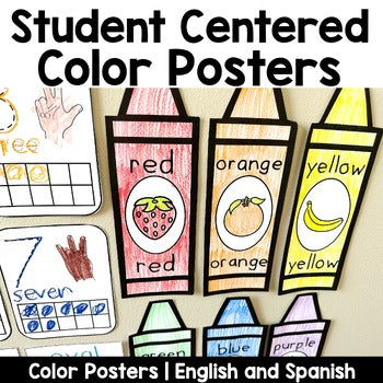 Student Centered Color Posters | English and Spanish