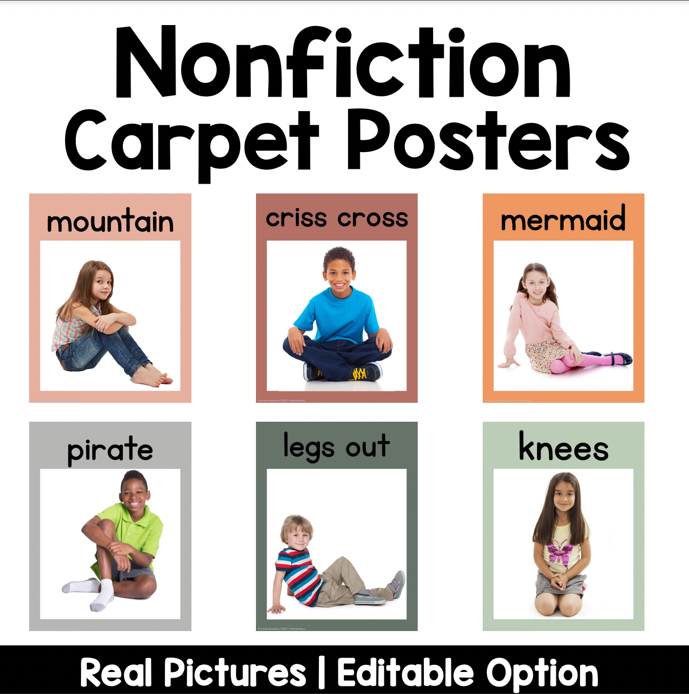Carpet Posters Real Pictures | Nonfiction | Editable | Boho