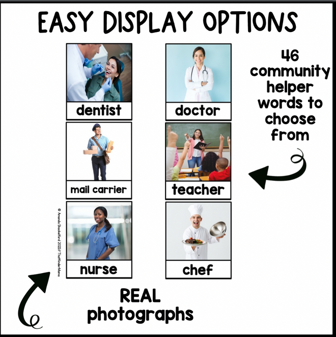 Community Helper Writing Center | Nonfiction Real Pictures | Editable ...