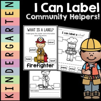 I Can Label Community Helpers | Kindergarten | Write and Label ...