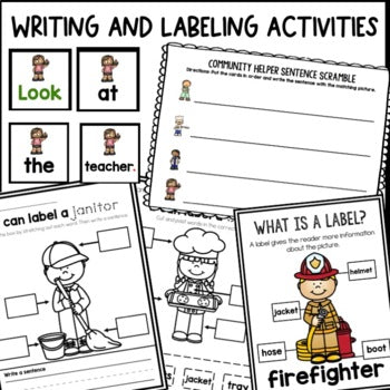 GROWING All About Community Helpers  Bundle | Kindergarten Writing